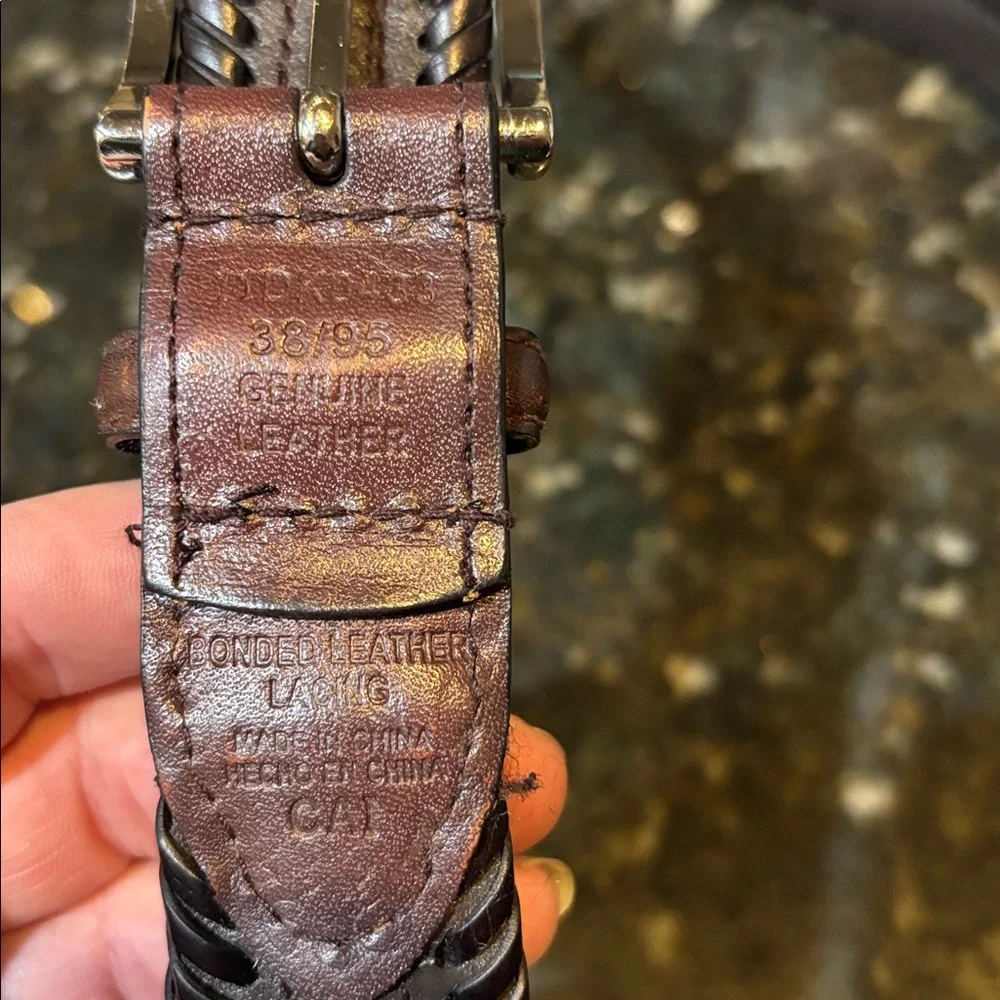 Bonded Braided Genuine Leather/fabric belt! Men’s 36